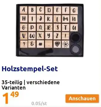 Action Holzstempel Set Angebot