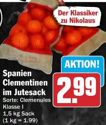 HIT Spanien Clementinen im Jutesack Angebot