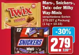 HIT Mars-, Snickers-, Twix- oder Milky Way-Minis Angebot