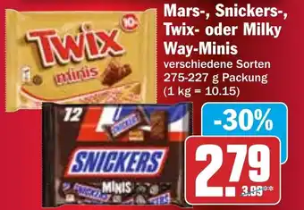 HIT Mars-, Snickers-, Twix- oder Milky Way-Minis Angebot