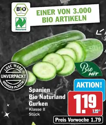 HIT Spanien Bio Naturland Gurken Angebot