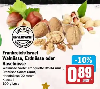 HIT Frankreich/Israel Walnüsse, Erdnüsse oder Haselnüsse Angebot