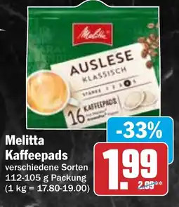 HIT Melitta Kaffeepads Angebot