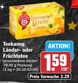 HIT Teekanne Länder- oder Früchtetee Angebot