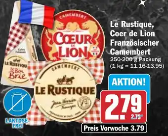 HIT Le Rustique, Coer de Lion Französischer Camembert Angebot