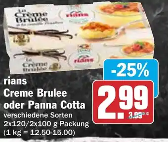 HIT rians Creme Brulee oder Panna Cotta Angebot