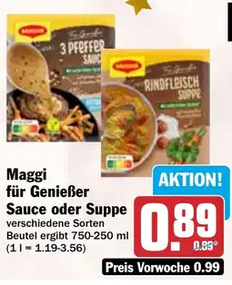 HIT Maggi für Genießer Sauce oder Suppe Angebot