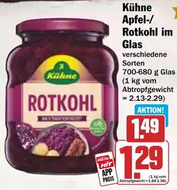 HIT Kühne Kühne Apfel-/ Rotkohl im Glas Angebot