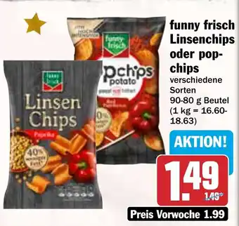 HIT funny frisch Linsenchips oder pop- pchips chips Angebot