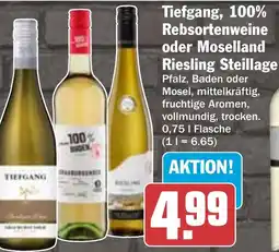 HIT Tiefgang, 100% Rebsortenweine oder Moselland Riesling Steillage Angebot