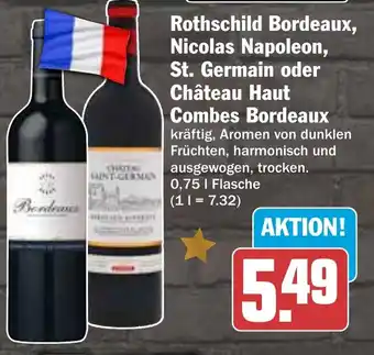 HIT Rothschild Bordeaux, Nicolas Napoleon, St. Germain oder Château Haut Combes Bordeaux Angebot