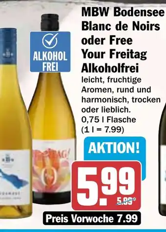 HIT MBW Bodensee Blanc de Noirs oder Free Your Freitag Alkoholfrei Angebot