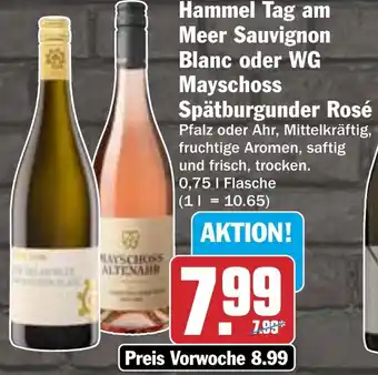 HIT Hammel Tag am Meer Sauvignon Blanc oder WG Mayschoss Spätburgunder Rosé Angebot