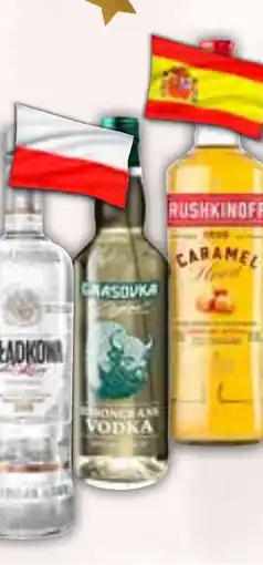 HIT Zoladkowa, Tambovskaya, Grasovka Vodka oder Rushkinoff Caramel Angebot