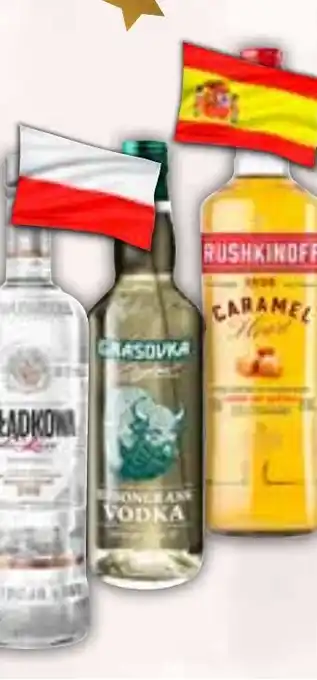 HIT Zoladkowa, Tambovskaya, Grasovka Vodka oder Rushkinoff Caramel Angebot