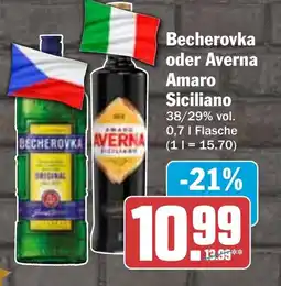 HIT Becherovka oder Averna Amaro Siciliano Angebot