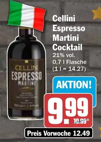 HIT Cellini Espresso Martini Cocktail Angebot