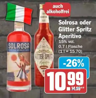 HIT Solrosa oder Glitter Spritz Aperitivo Angebot