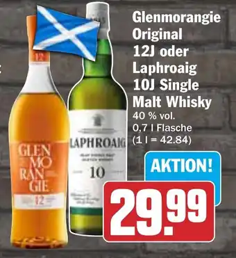 HIT Glenmorangie Original 12J oder Laphroaig 10J Single Malt Whisky Angebot
