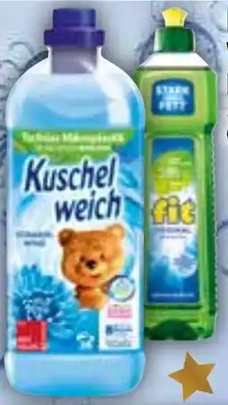 HIT Kuschelweich Weichspüler oder fit Handgeschirrspülmittel Angebot