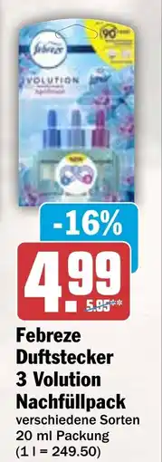 HIT Febreze Duftstecker 3 Volution Nachfüllpack Angebot