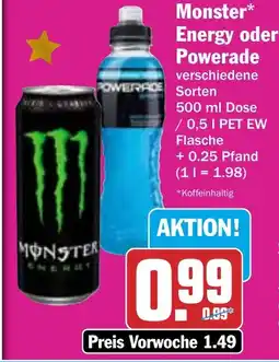 HIT Monster Energy oder Powerade Angebot
