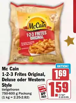 HIT Mc Cain 1-2-3 Frites Original, Deluxe oder Western Style Angebot