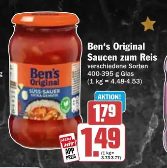 HIT Ben's Original Saucen zum Reis Angebot