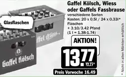 HIT Gaffel Kölsch, Wiess oder Gaffels Fassbrause Angebot