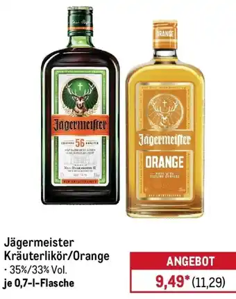 METRO Jägermeister Kräuterlikör/Orange Angebot