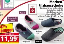 Norma Marken Filzhausschuhe Angebot