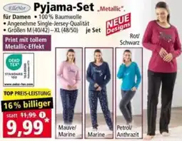 Norma ElleNor Pyjama-Set „Metallic" Angebot