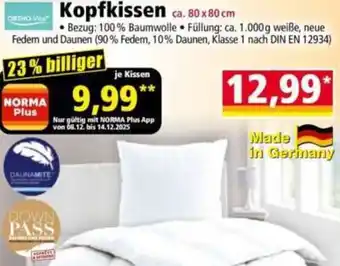Norma Kopfkissen Angebot