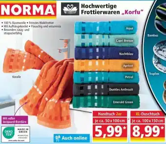 Norma SENSINO Hochwertige Frottierwaren „Korfu" Angebot