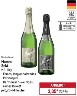 METRO Mumm Sekt Angebot