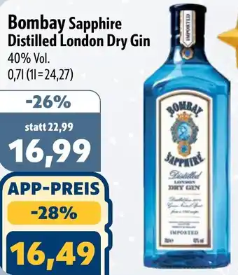 Aktiv Irma Bombay Sapphire Distilled London Dry Gin Angebot