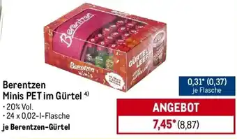 METRO Berentzen Minis PET im Gürtel Angebot