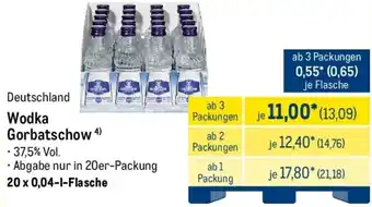 METRO Wodka Gorbatschow Angebot