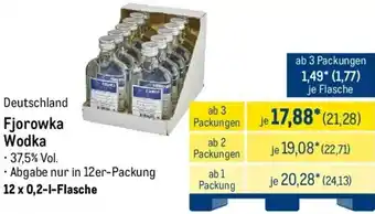 METRO Deutschland Fjorowka Wodka Angebot