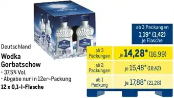 METRO Deutschland Wodka Gorbatschow Angebot