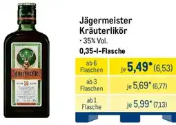 METRO Jägermeister Kräuterlikör Angebot
