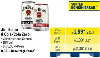 METRO Jim Beam & Cola/Cola Zero Angebot