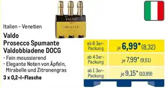 METRO Valdo Prosecco Spumante Valdobbiadene DOCG Angebot