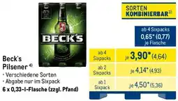 METRO Beck's Pilsener Angebot