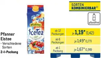 METRO Pfanner Eistee Angebot