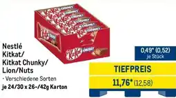 METRO Nestlé Kitkat/ Kitkat Chunky/ Lion/Nuts Angebot