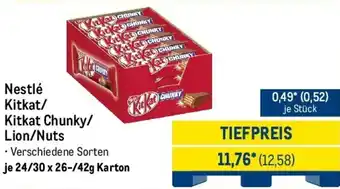 METRO Nestlé Kitkat/ Kitkat Chunky/ Lion/Nuts Angebot