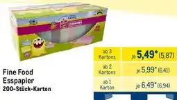 METRO Fine Food Esspapier Angebot