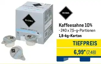 METRO RIOBA Kaffeesahne Angebot