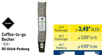 METRO RIOBA Coffee-to-go Becher Angebot
